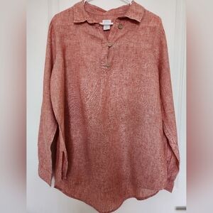 Terracota Linen Woman Blouse